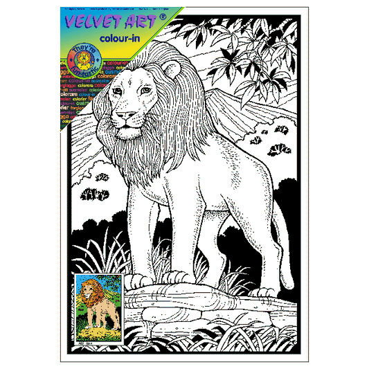 LION Velvet Art Picture