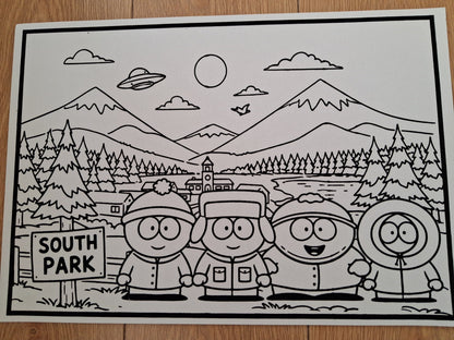 SOUTH PARK Velvet Art Set, 12 Brush Pens, 5 Glitter and Glue