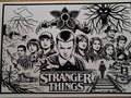 STRANGER THINGS Velvet Art Set, 12 Brush Pens, 5 Glitter and Glue