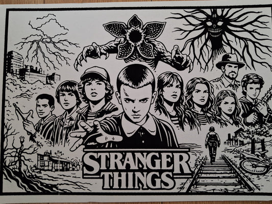 STRANGER THINGS Velvet Art Picture
