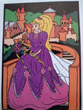 PRINCESS with BOUQUET Velvet Art Set, 12 Brush Pens, 5 Glitter and Glue