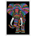 TANGLE - ELEPHANT Velvet Art Picture