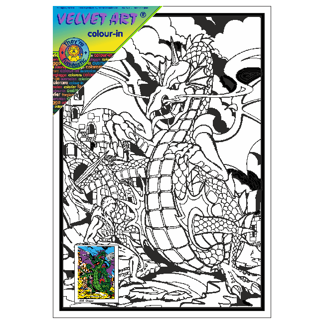 DRAGON Velvet Art Picture