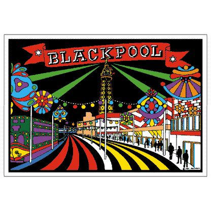 BLACKPOOL ILLUMINATIONS Velvet Art Set, 12 Brush Pens, 5 Glitter and Glue