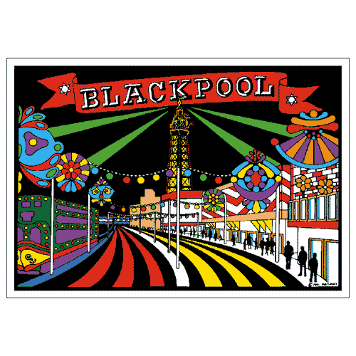 BLACKPOOL ILLUMINATIONS Velvet Art Set, 12 Brush Pens, 5 Glitter and Glue