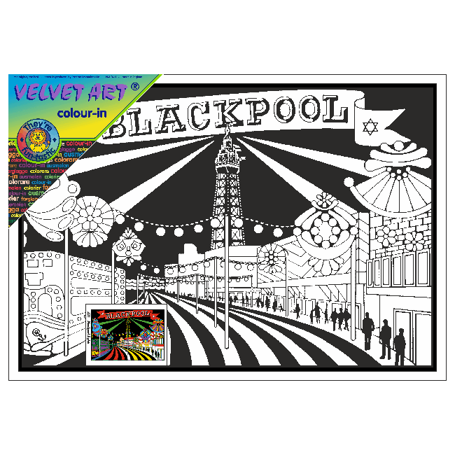 BLACKPOOL ILLUMINATIONS Velvet Art Picture