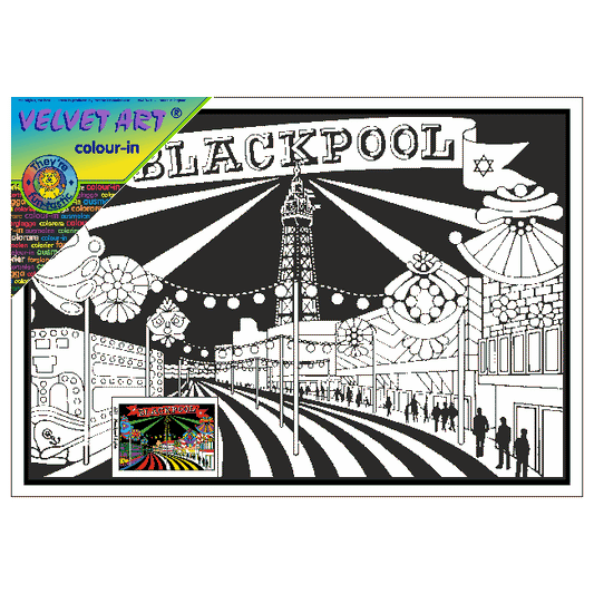 BLACKPOOL ILLUMINATIONS Velvet Art Picture