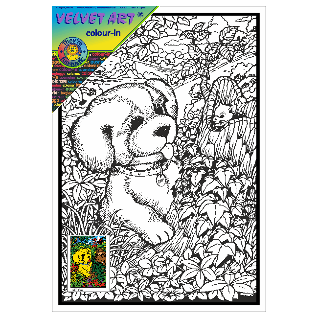 DOG BUNDLE - 3x Picture Boards with 36x Brush Pens, 15x Glitters & 3x Glue