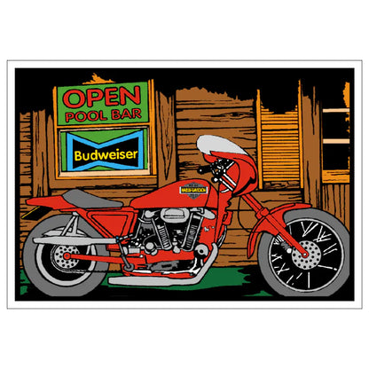 CLASSIC BIKE Velvet Art Picture