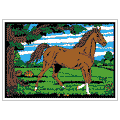 HORSE - TINTIN Velvet Art Set, 12 Brush Pens, 5 Glitter and Glue
