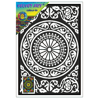 MANDALA Velvet Art Set, 12 Brush Pens, 5 Glitter and Glue