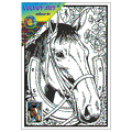 HORSE - LUCKY Velvet Art Set, 12 Brush Pens, 5 Glitter and Glue