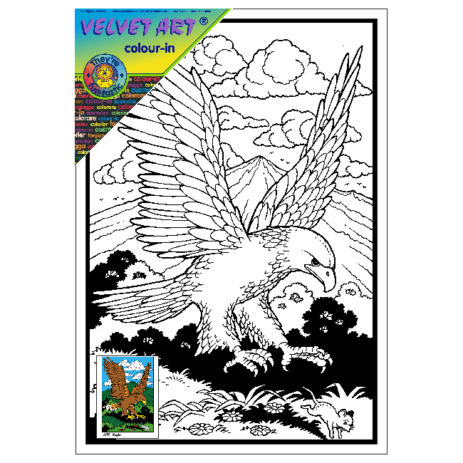 EAGLE Velvet Art Set, 12 Brush Pens, 5 Glitter and Glue