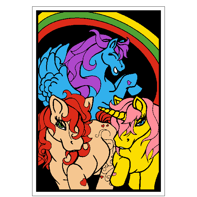 DREAM PONIES Velvet Art Picture