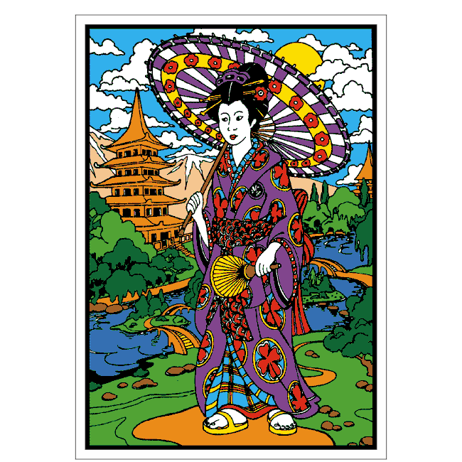 GEISHA - Velvet Art Picture