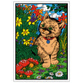 CAT called FLUFF Velvet Art Picture