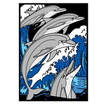 DOLPHIN Velvet Art Picture