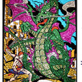DRAGON Velvet Art Picture