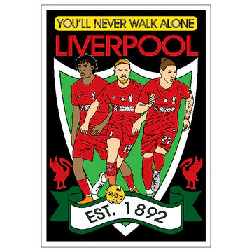 FOOTBALL - LIVERPOOL Velvet Art Set, 12 Brush Pens, 5 Glitter and Glue