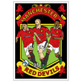 FOOTBALL - MAN UNITED Velvet Art Set, 12 Brush Pens, 5 Glitter and Glue