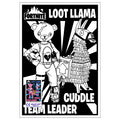 FORTNITE - LOOT LLAMA Velvet Art Set, 12 Brush Pens, 5 Glitter and Glue