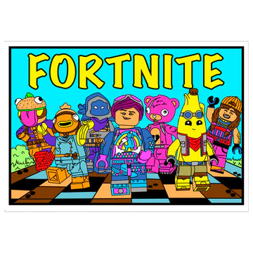 FORTNITE - KIDS Velvet Art Set, 12 Brush Pens, 5 Glitter and Glue