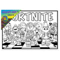 FORTNITE - KIDS Velvet Art Set, 12 Brush Pens, 5 Glitter and Glue