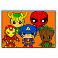FUNKY SUPERHEROES Velvet Art Picture