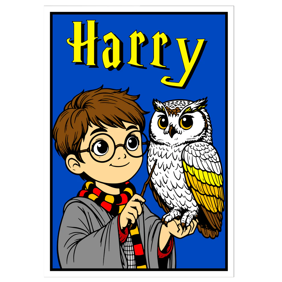 HARRY POTTER Velvet Art Set, 12 Brush Pens, 5 Glitter and Glue