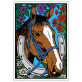HORSE - LUCKY Velvet Art Picture