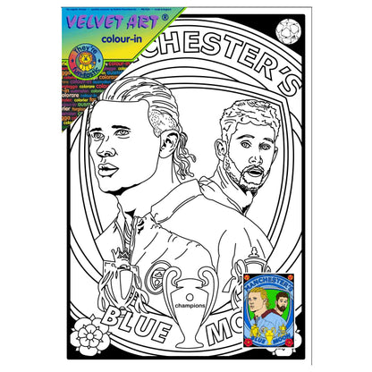 FOOTBALL - MANCHESTER CITY Velvet Art Set, 12 Brush Pens, 5 Glitter and Glue (Copy)