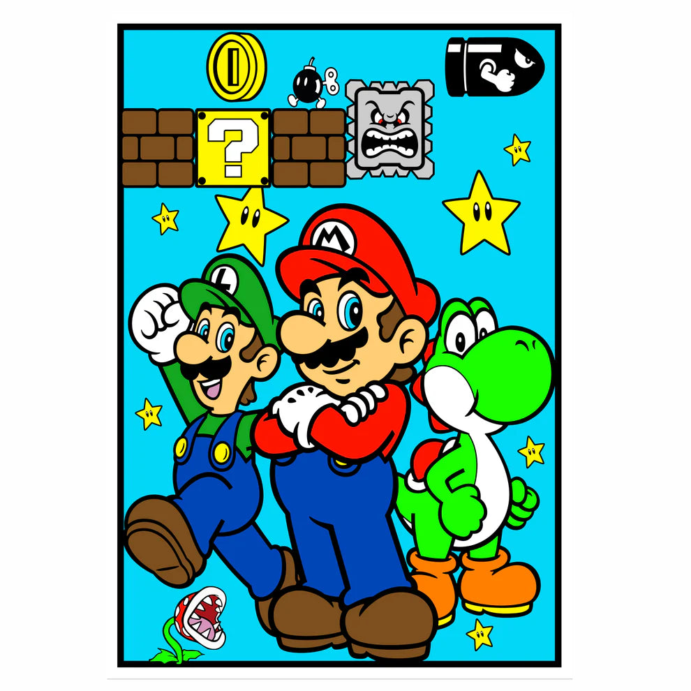 SUPER MARIO Velvet Art Picture