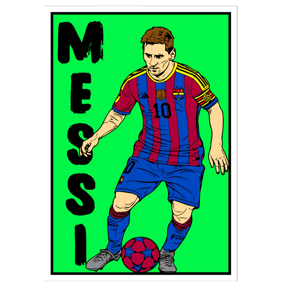 LIONEL MESSI Velvet Art Set, 12 Brush Pens, 5 Glitter and Glue