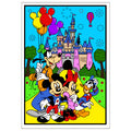 MICKEY MOUSE and FRIENDS Velvet Art Set, 12 Brush Pens, 5 Glitter and Glue