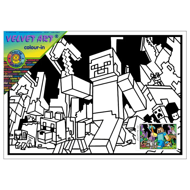 MINECRAFT Velvet Art Picture