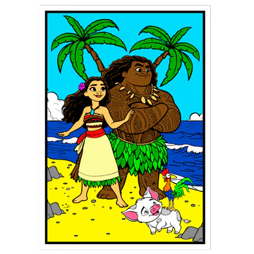 MOANA Velvet Art Picture