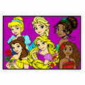 PRINCESSES Velvet Art Set, 12 Brush Pens, 5 Glitter and Glue