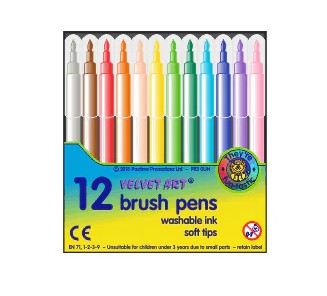 BATMAN - JOKER Velvet Art Set, 12 Brush Pens, 5 Glitter and Glue