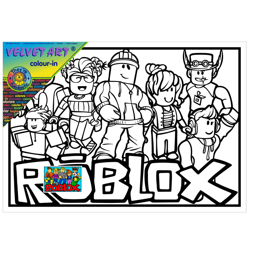 ROBLOX Velvet Art Set, 12 Brush Pens, 5 Glitter and Glue