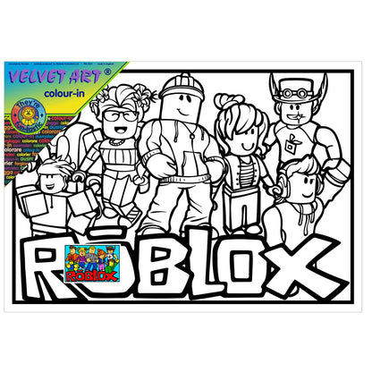 ROBLOX Velvet Art Set, 12 Brush Pens, 5 Glitter and Glue