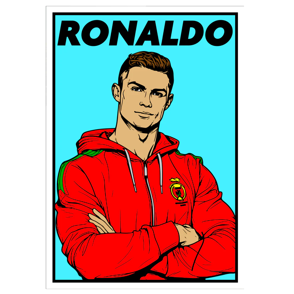 CRISTIANO RONALDO Velvet Art Set, 12 Brush Pens, 5 Glitter and Glue