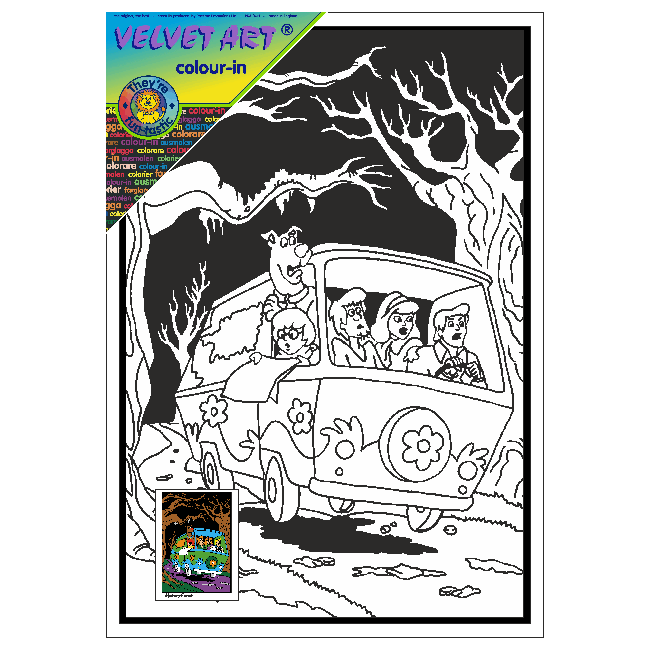 SCOOBY DOO  Velvet Art Set, 12 Brush Pens, 5 Glitter and Glue