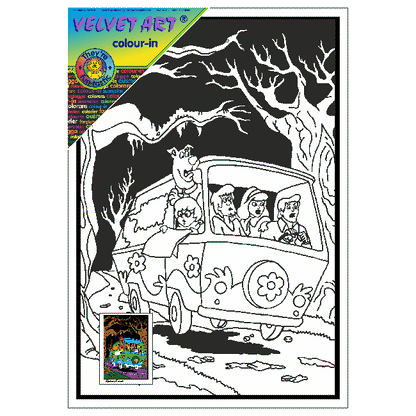 SCOOBY DOO  Velvet Art Set, 12 Brush Pens, 5 Glitter and Glue