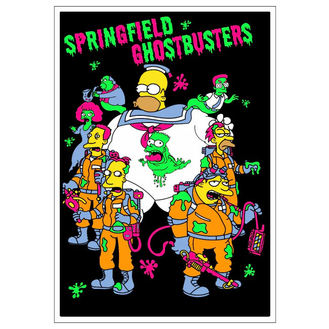 SIMPSONS - GHOSTBUSTERS  Velvet Art Set, 12 Brush Pens, 5 Glitter and Glue