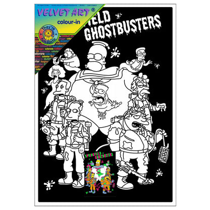 SIMPSONS - GHOSTBUSTERS  Velvet Art Set, 12 Brush Pens, 5 Glitter and Glue