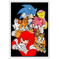 SONIC the HEDGEHOG Velvet Art Set, 12 Brush Pens, 5 Glitter and Glue