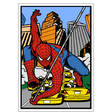 SPIDERMAN  Velvet Art Set, 12 Brush Pens, 5 Glitter and Glue
