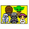 STAR WARS - YODA Velvet Art Set, 12 Brush Pens, 5 Glitter and Glue