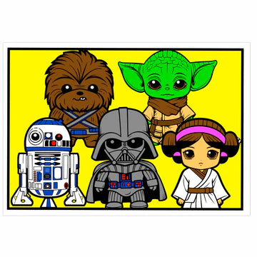 STAR WARS - YODA Velvet Art Set, 12 Brush Pens, 5 Glitter and Glue