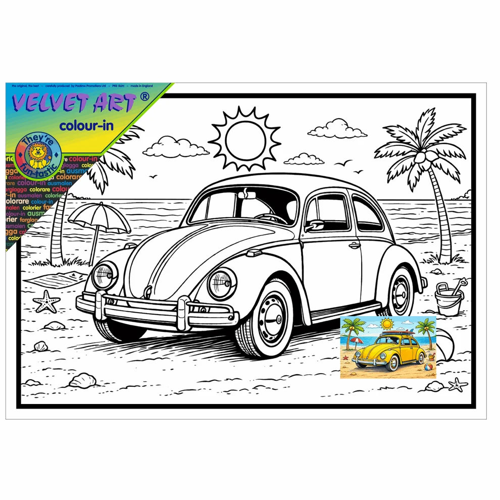 VW BEATLE Velvet Art Picture